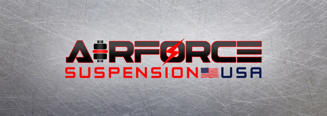 Airforce Suspension USA client logo on its original silver textured background